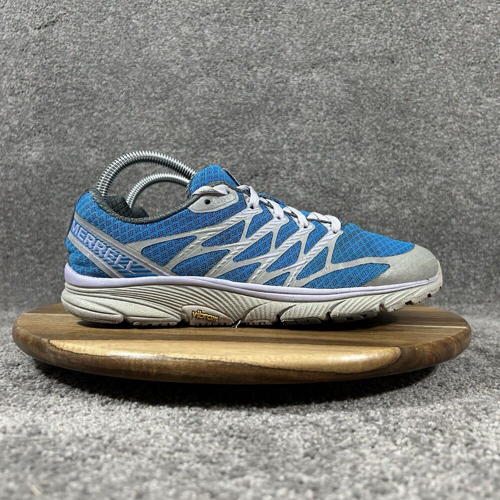 Merrell Bare Access Ultra Women's Size 9 Blue Silver Trail Running Shoes Used